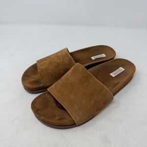 Haven Well Within Brown Suede Slide Sandals Minimalist Slip On Size 7 Coastal